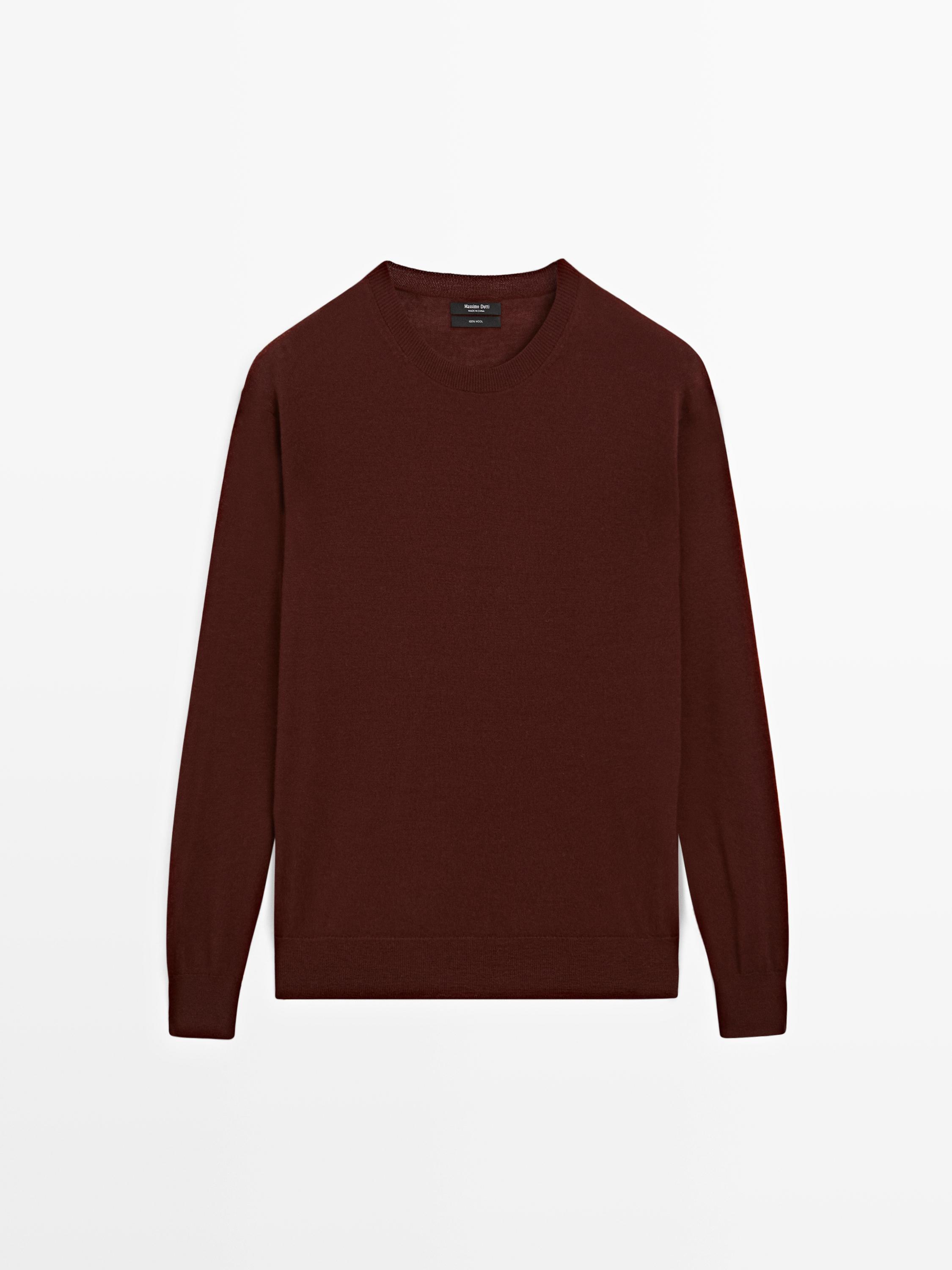Pull en maille fine 100 % laine à col rond